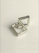 ”TWO RECTANGLES” - masculine silver ring.