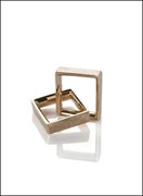 ”TWO RECTANGLES” - masculine gold ring.