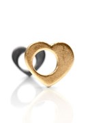 ”HEART RING” - one in gold and one in black silver